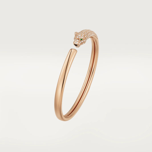 [Mystic Crown]PANTHERE ROSE GOLD DIAMOND OPEN BRACELET