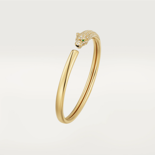 [Mystic Crown]PANTHERE GOLD DIAMOND OPEN BRACELET
