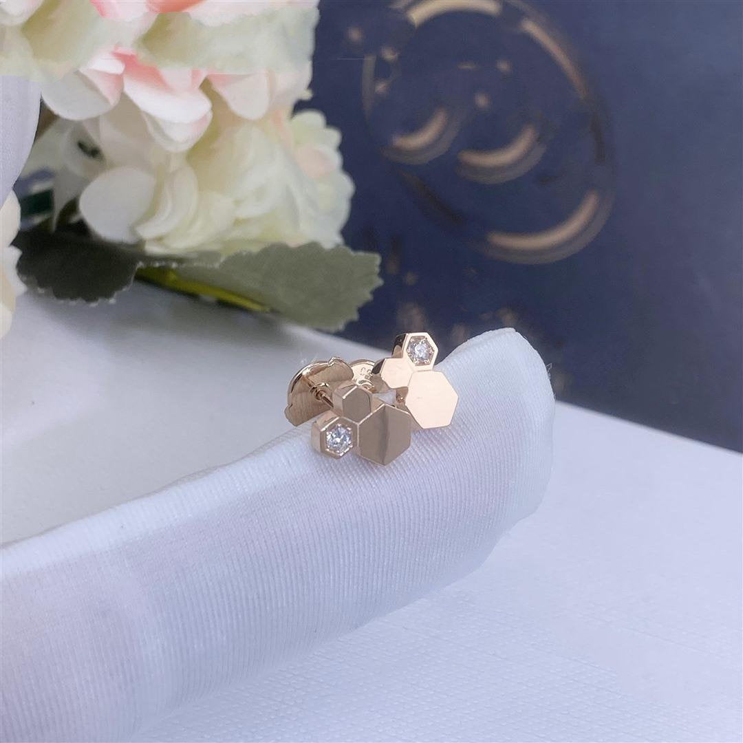[Mystic Crown]BEE LOVE PINK GOLD DIAMOND EARRINGS