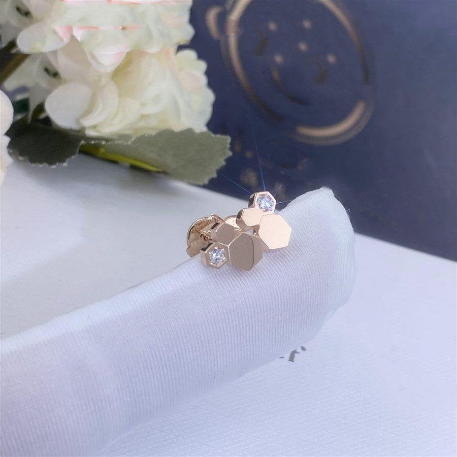 [Mystic Crown]BEE LOVE PINK GOLD DIAMOND EARRINGS