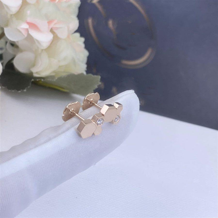 [Mystic Crown]BEE LOVE PINK GOLD DIAMOND EARRINGS