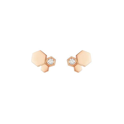 [Mystic Crown]BEE LOVE PINK GOLD DIAMOND EARRINGS