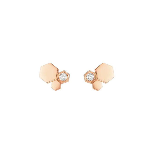 [Mystic Crown]BEE LOVE PINK GOLD DIAMOND EARRINGS