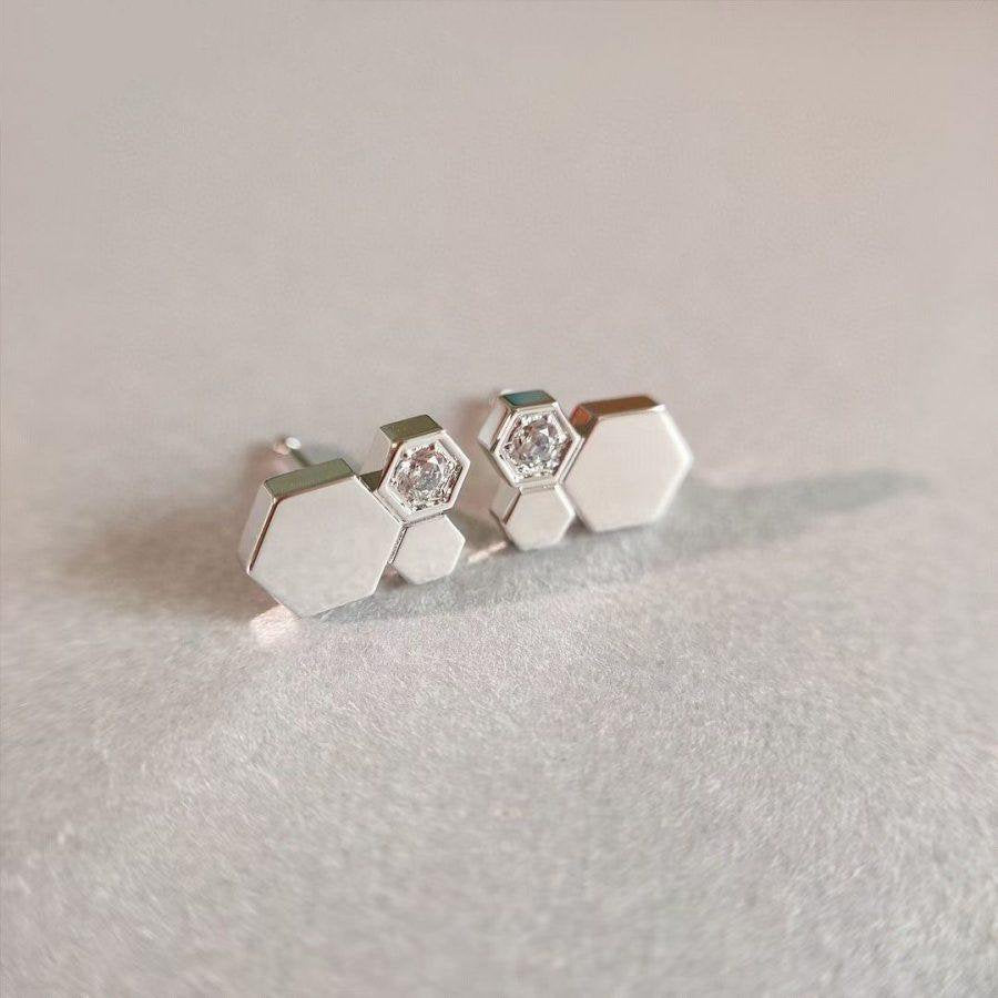 [Mystic Crown]BEE LOVE SILVER DIAMOND EARRINGS