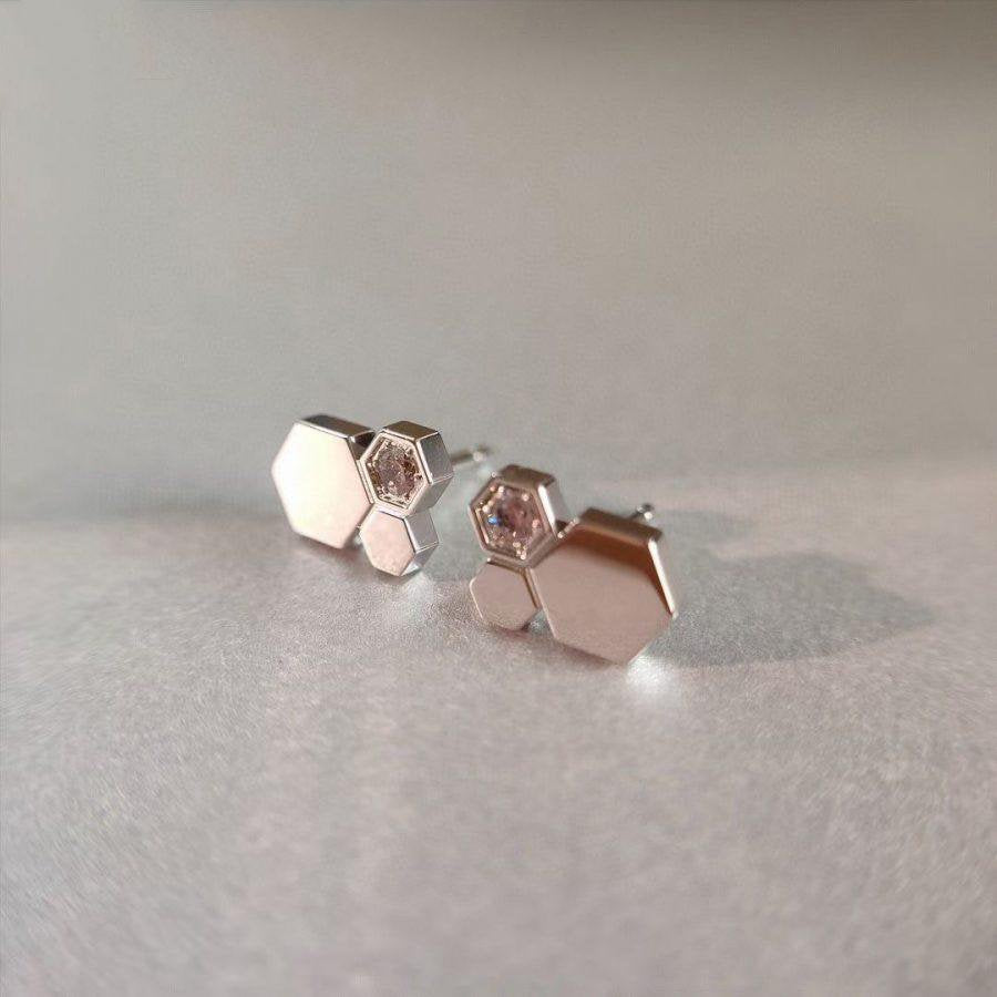 [Mystic Crown]BEE LOVE SILVER DIAMOND EARRINGS