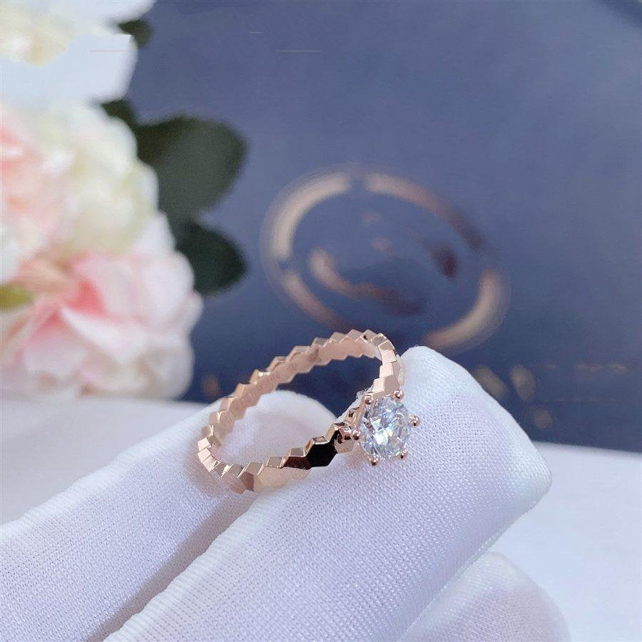 [Mystic Crown]BEE LOVE RING PINK GOLD 1 DIAMOND