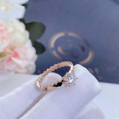 [Mystic Crown]BEE LOVE RING PINK GOLD 1 DIAMOND