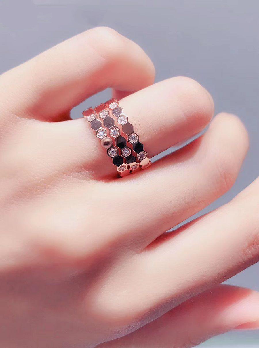 [Mystic Crown]BEE LOVE RING PINK GOLD DIAMOND