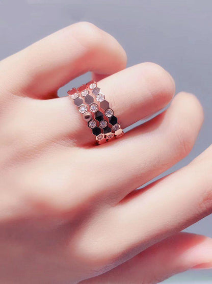 [Mystic Crown]BEE LOVE RING PINK GOLD DIAMOND