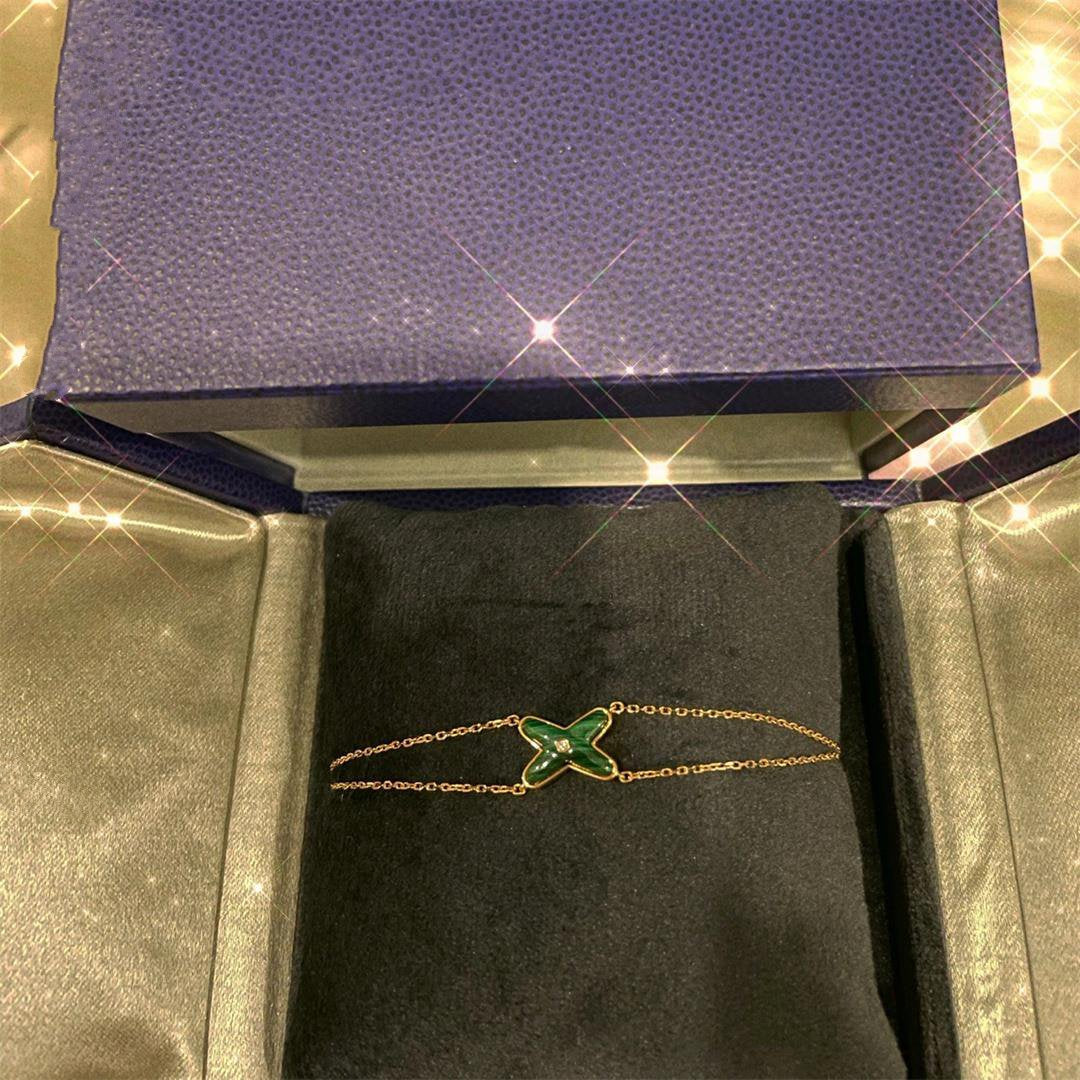 [Mystic Crown]JEUX BRACELET MALACHITE PINK GOLD 1 DIAMOND