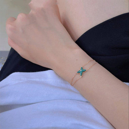 [Mystic Crown]JEUX BRACELET MALACHITE PINK GOLD 1 DIAMOND