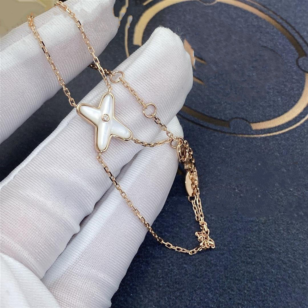 [Mystic Crown]JEUX BRACELET WHITE MOP PINK GOLD 1 DIAMOND
