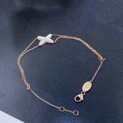 [Mystic Crown]JEUX BRACELET WHITE MOP PINK GOLD 1 DIAMOND
