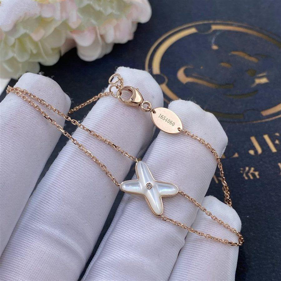 [Mystic Crown]JEUX BRACELET WHITE MOP PINK GOLD 1 DIAMOND
