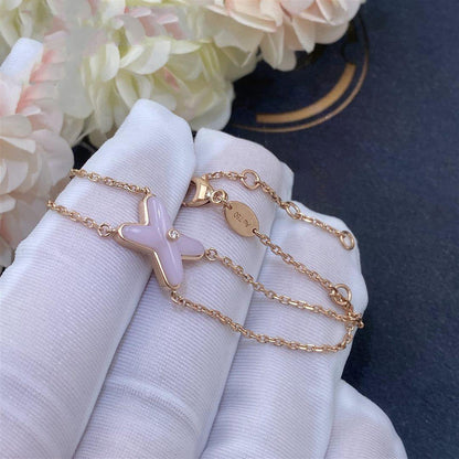 [Mystic Crown]JEUX BRACELET PINK MOP PINK GOLD 1 DIAMOND
