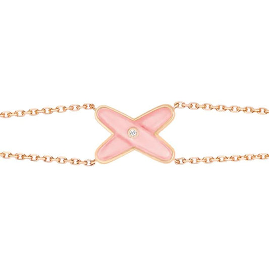 [Mystic Crown]JEUX BRACELET PINK MOP PINK GOLD 1 DIAMOND
