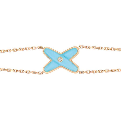 [Mystic Crown]JEUX BRACELET TURQUOISE PINK GOLD 1 DIAMOND