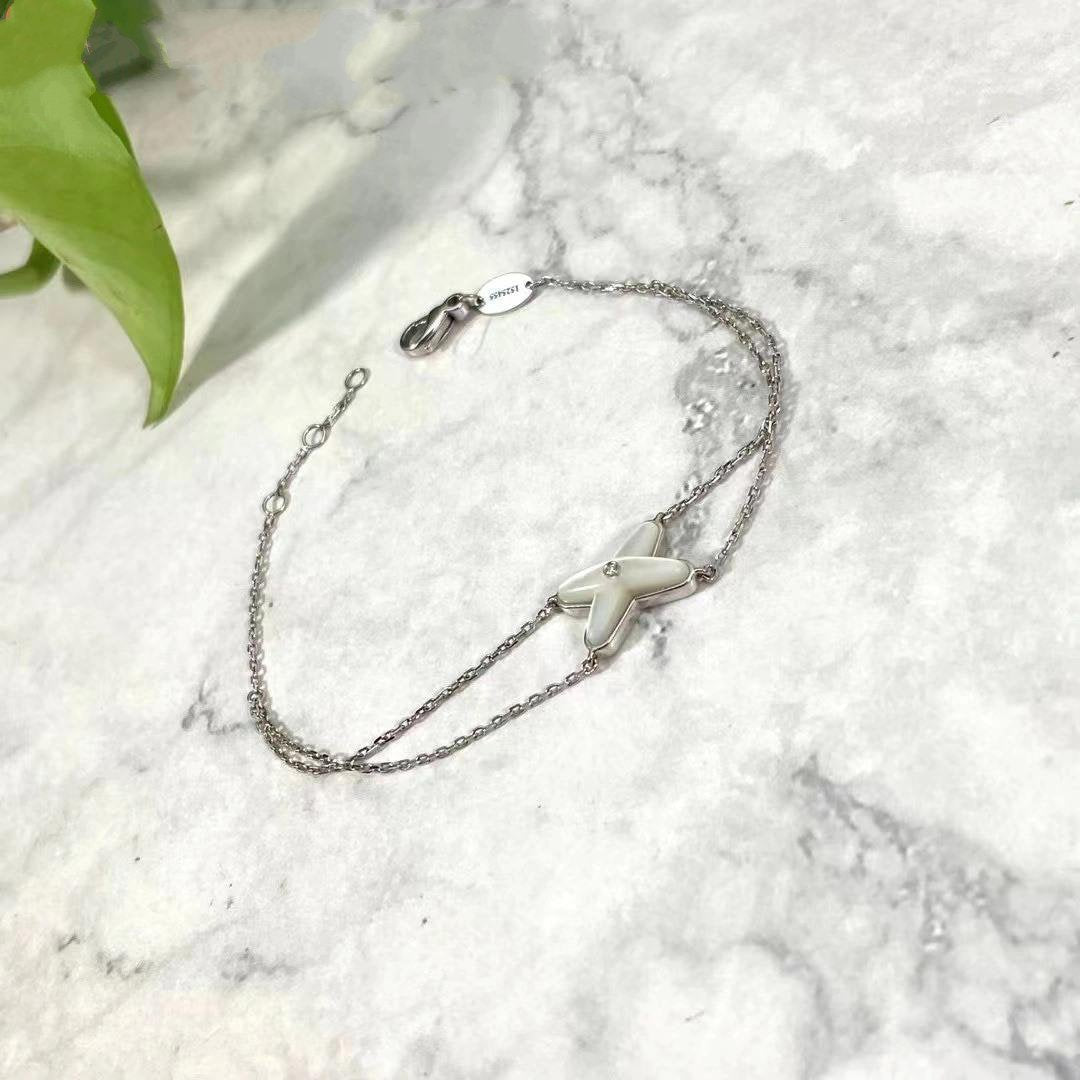 [Mystic Crown]JEUX BRACELET WHITE MOP SILVER 1 DIAMOND