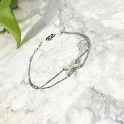 [Mystic Crown]JEUX BRACELET WHITE MOP SILVER 1 DIAMOND