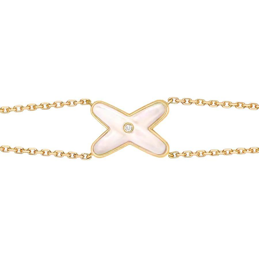 [Mystic Crown]JEUX BRACELET WHITE MOP GOLD 1 DIAMOND