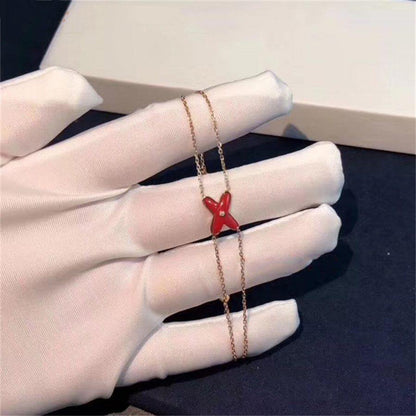 [Mystic Crown]JEUX BRACELET CARNELIAN PINK GOLD 1 DIAMOND