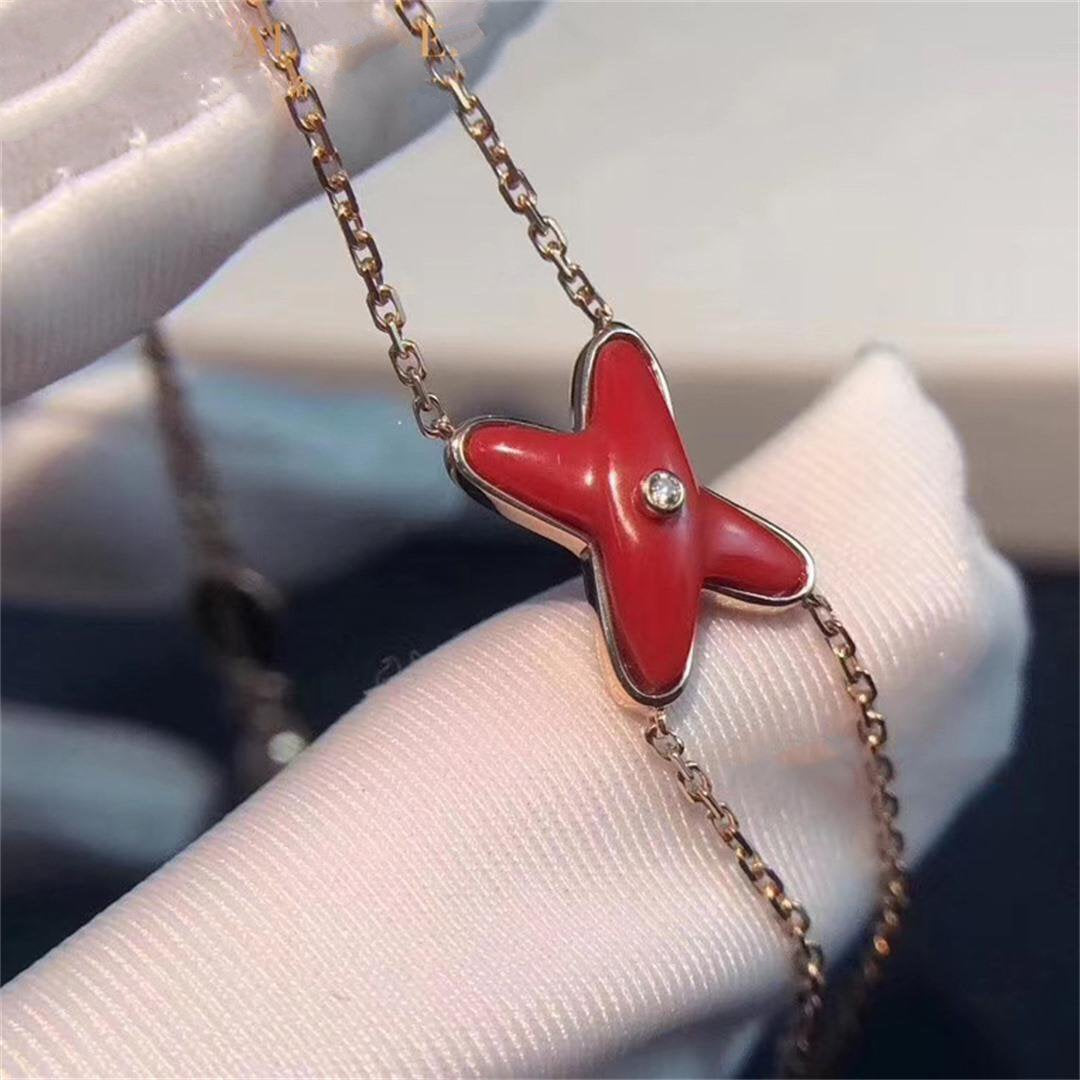 [Mystic Crown]JEUX BRACELET CARNELIAN PINK GOLD 1 DIAMOND