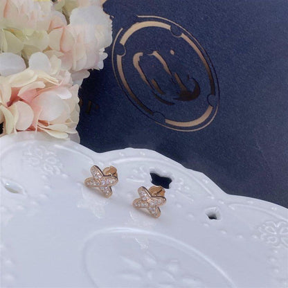 [Mystic Crown]JEUX DE PINK GOLD DIAMOND EARRINGS