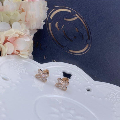 [Mystic Crown]JEUX DE PINK GOLD DIAMOND EARRINGS