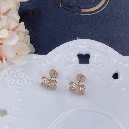 [Mystic Crown]JEUX DE PINK GOLD DIAMOND EARRINGS