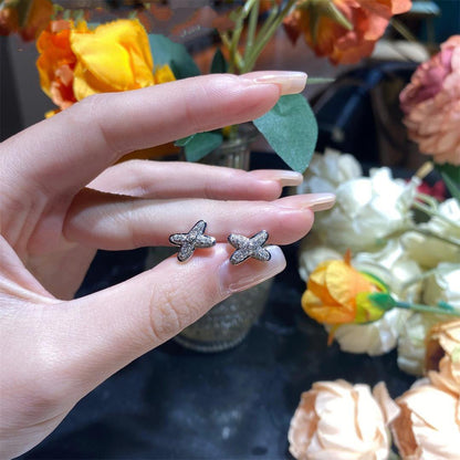 [Mystic Crown]JEUX DE SILVER DIAMOND EARRINGS