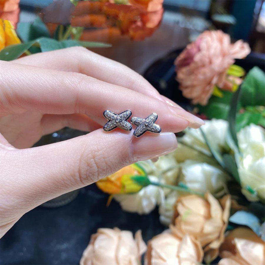 [Mystic Crown]JEUX DE SILVER DIAMOND EARRINGS