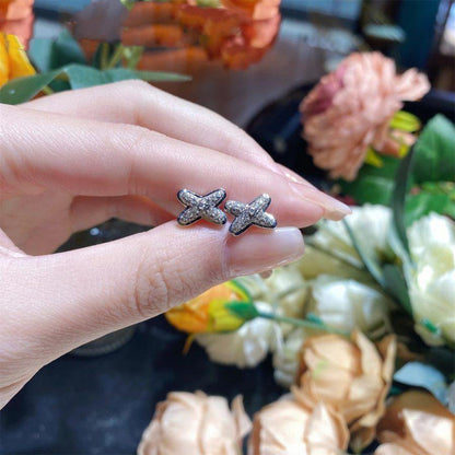 [Mystic Crown]JEUX DE SILVER DIAMOND EARRINGS