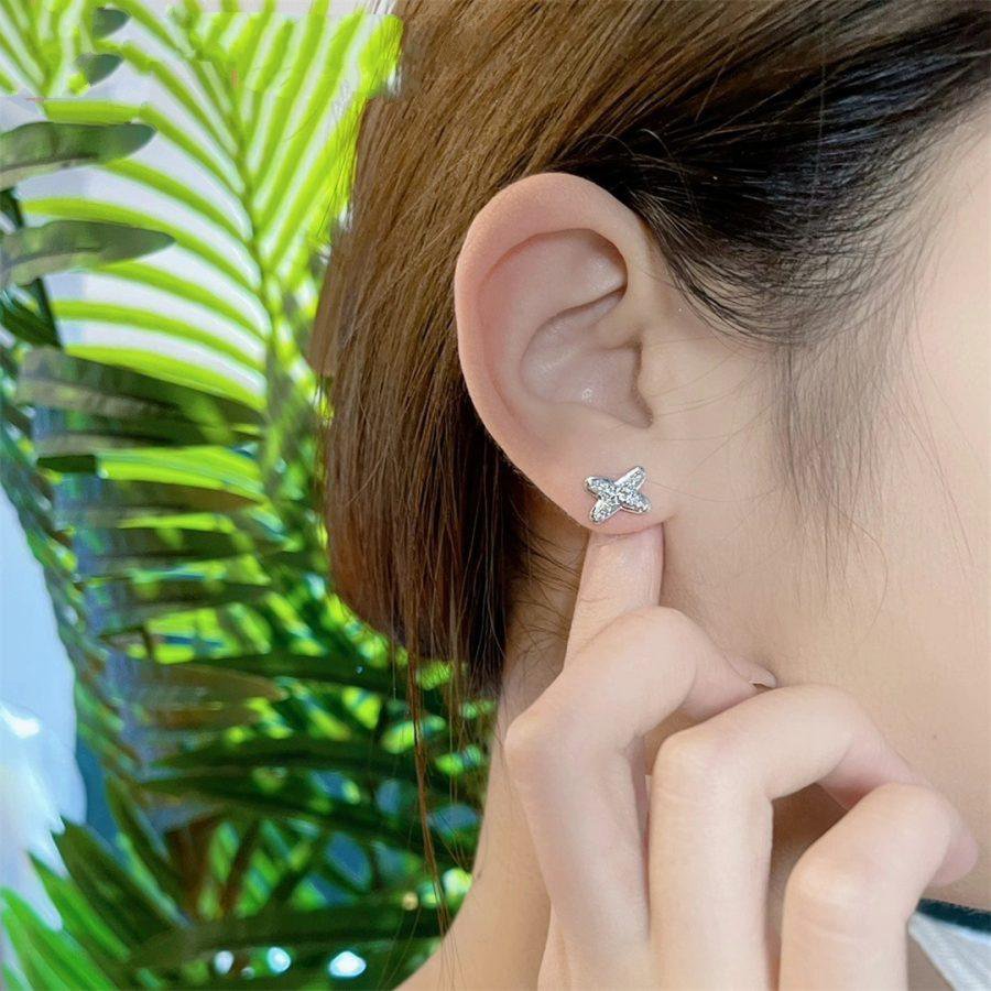 [Mystic Crown]JEUX DE SILVER DIAMOND EARRINGS