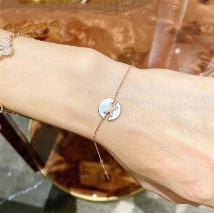 [Mystic Crown]JEUX DE BRACELET MOP PINK GOLD DIAMONDS