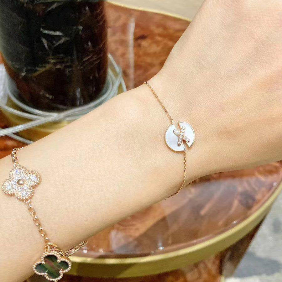 [Mystic Crown]JEUX DE BRACELET MOP PINK GOLD DIAMONDS