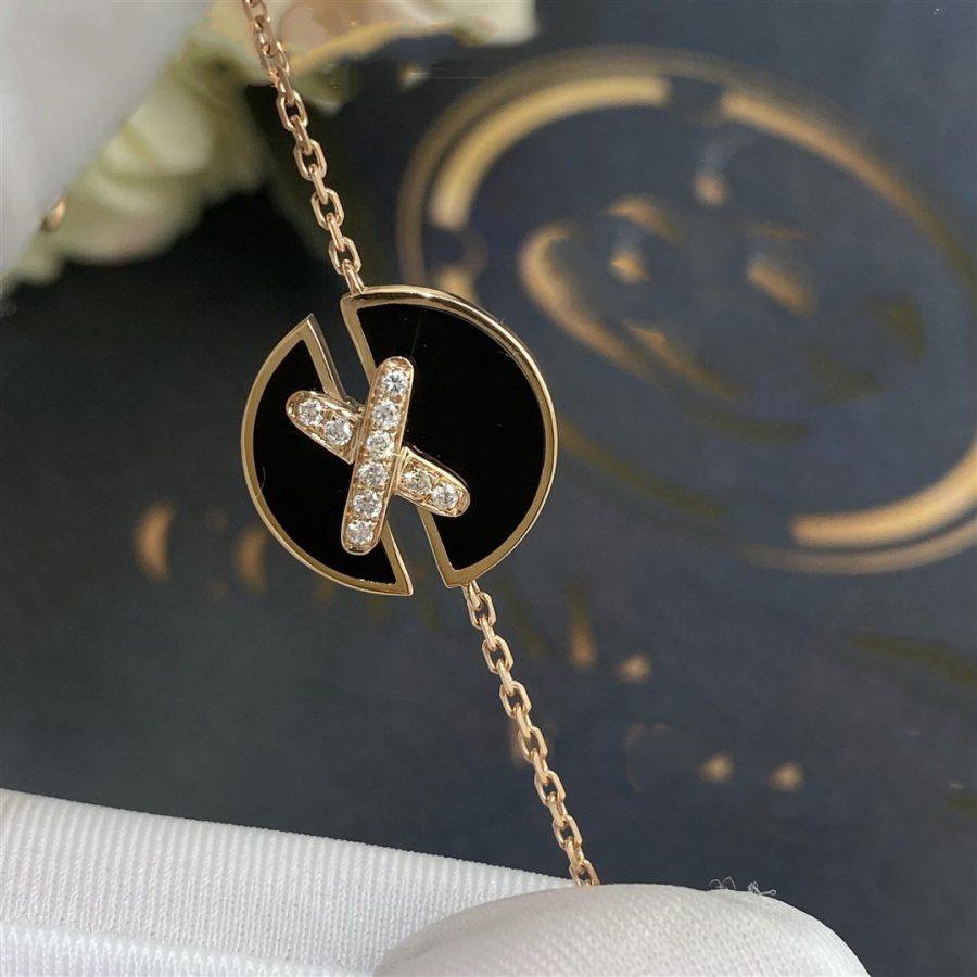 [Mystic Crown]JEUX DE BRACELET ONYX PINK GOLD DIAMOND