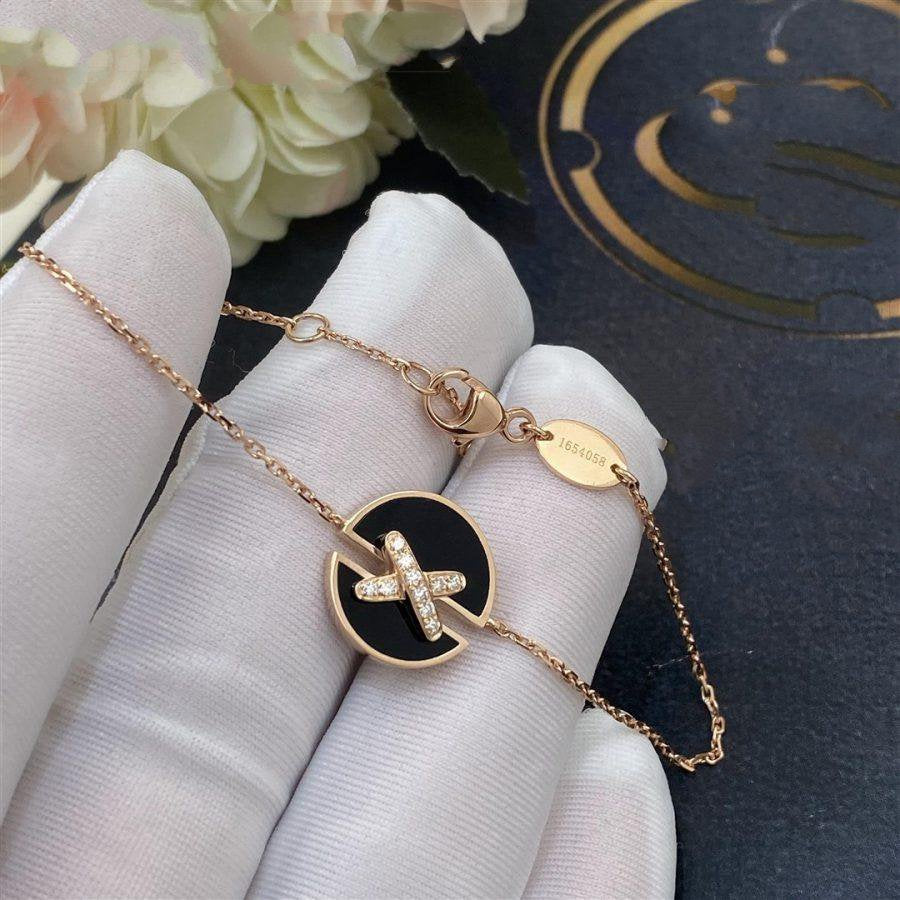 [Mystic Crown]JEUX DE BRACELET ONYX PINK GOLD DIAMOND