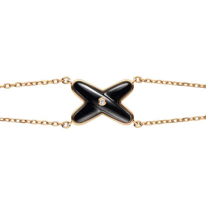 [Mystic Crown]JEUX BRACELET ONYX PINK GOLD 1 DIAMOND