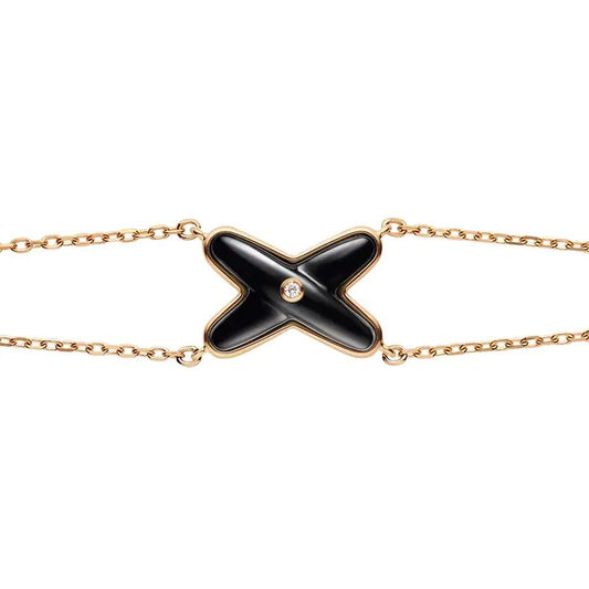 [Mystic Crown]JEUX BRACELET ONYX PINK GOLD 1 DIAMOND