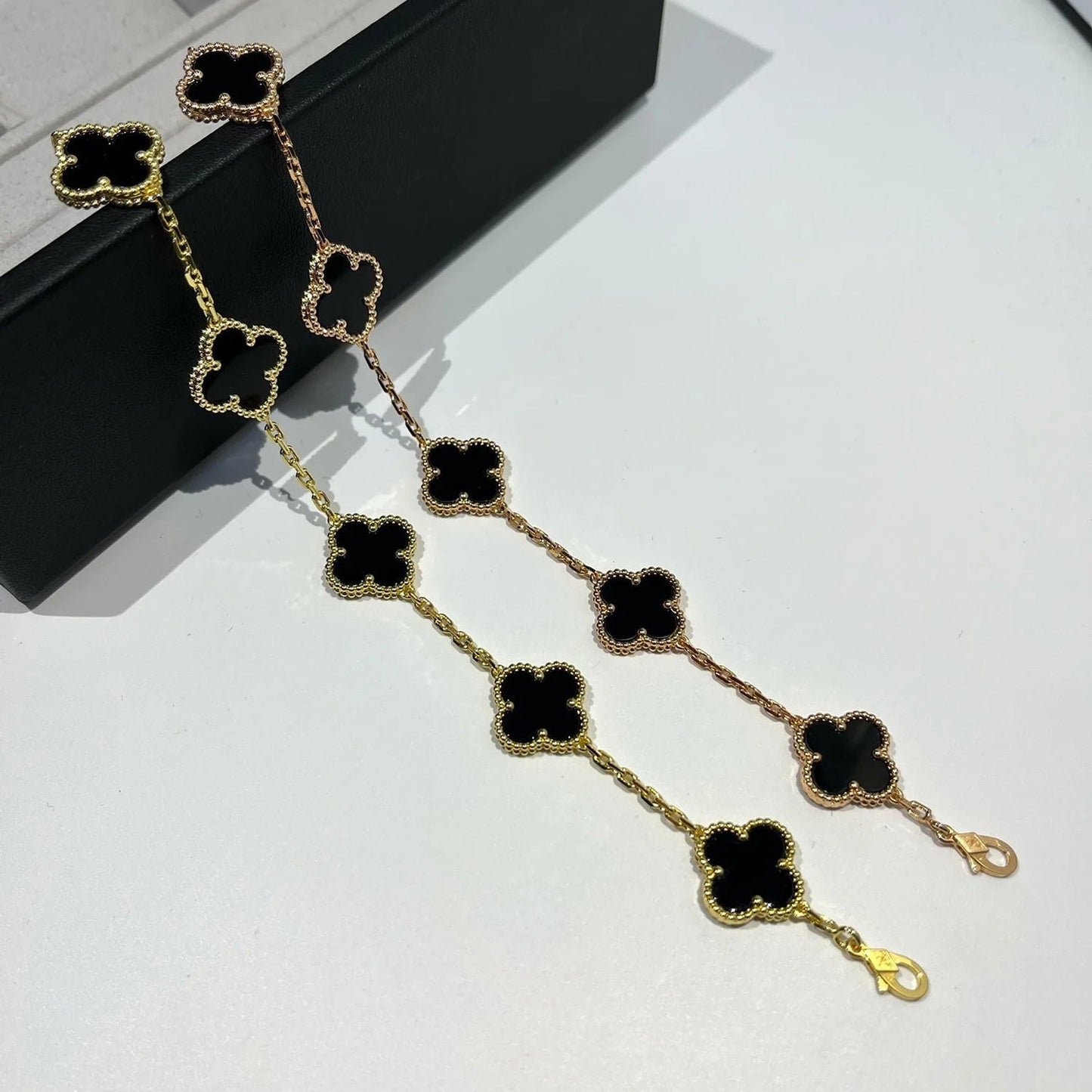[Mystic Crown]CLOVER  5 MOTIFS BLACK ONYX BRACELET