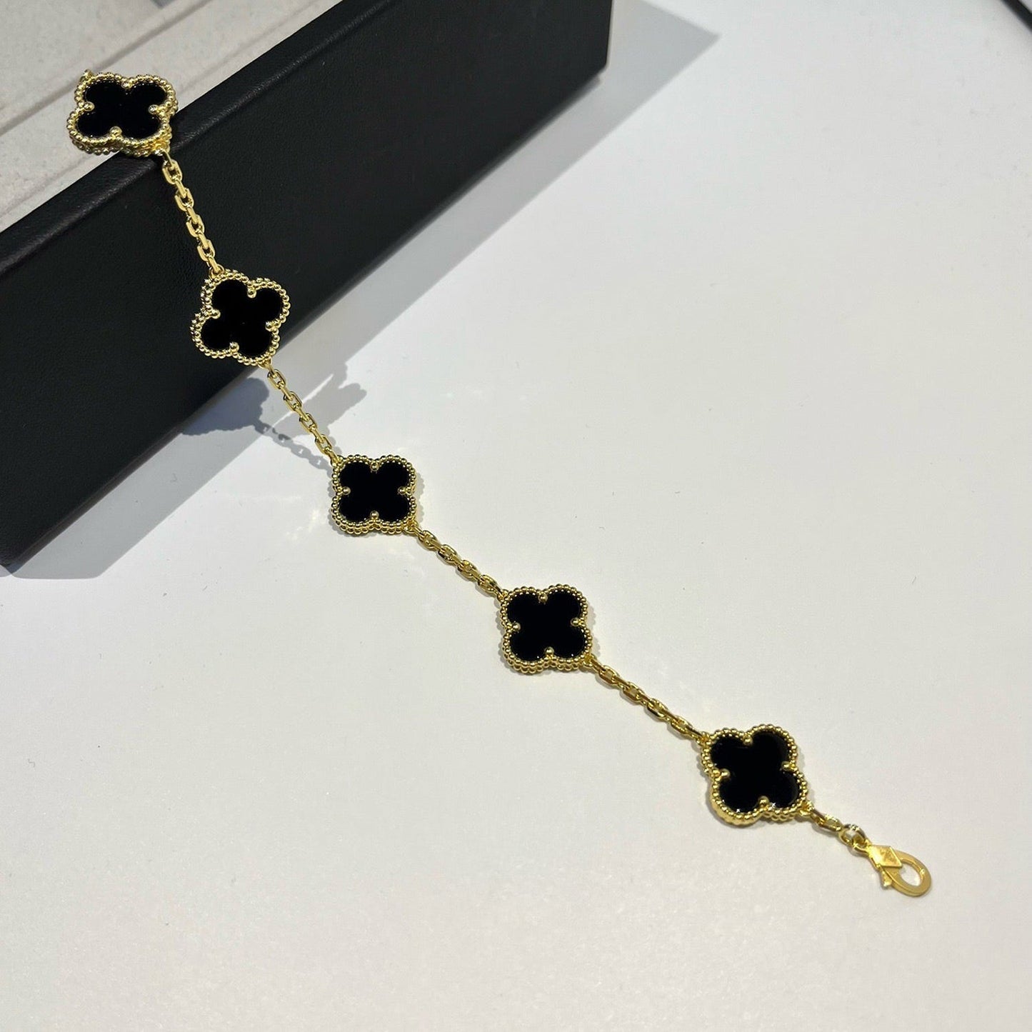 [Mystic Crown]CLOVER  5 MOTIFS BLACK ONYX BRACELET