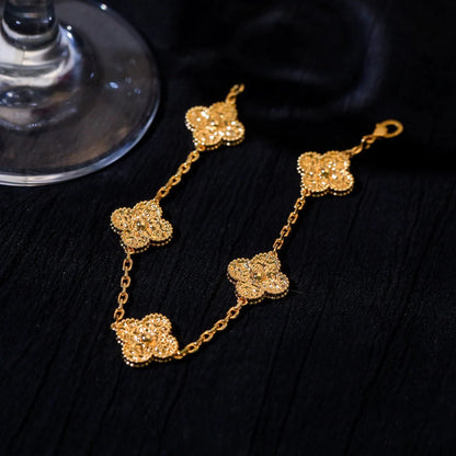 [Mystic Crown]CLOVER 5 MOTIFS BRONZING BRACELET
