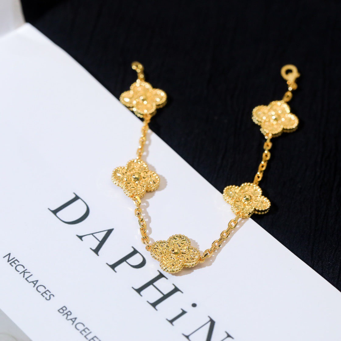 [Mystic Crown]CLOVER 5 MOTIFS BRONZING BRACELET