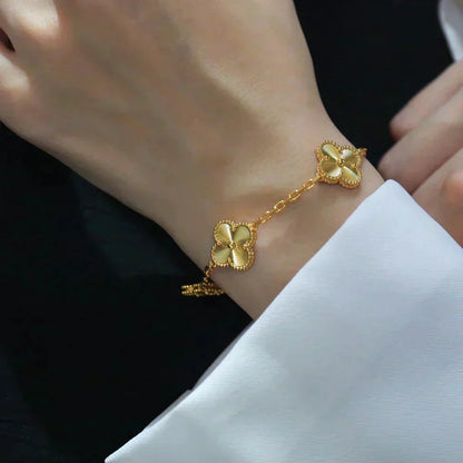 [Mystic Crown]CLOVER 5 FLOWERS LASER BRACELET