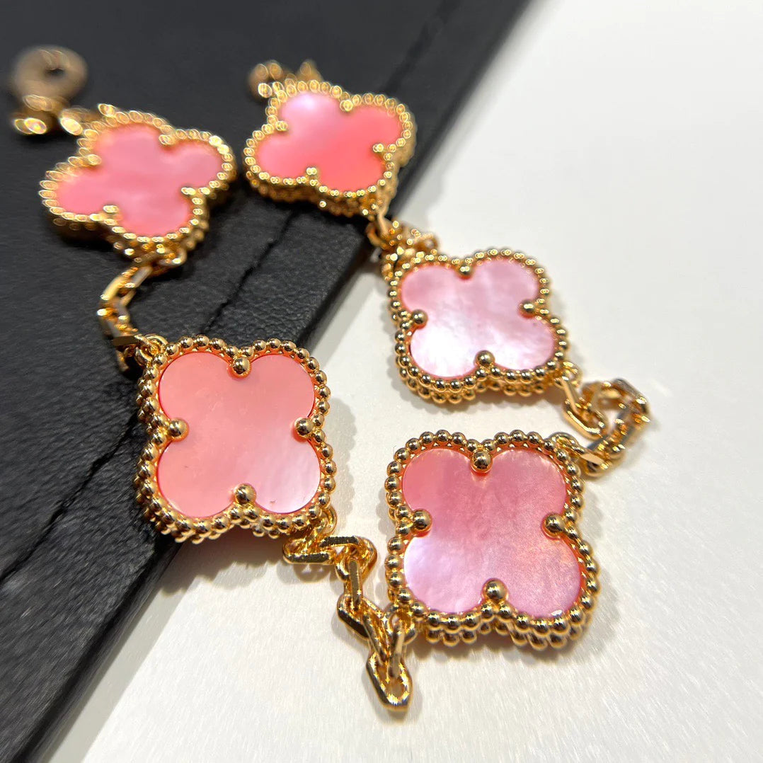 [Mystic Crown]CLOVER 5 PINK MOP BRACELET