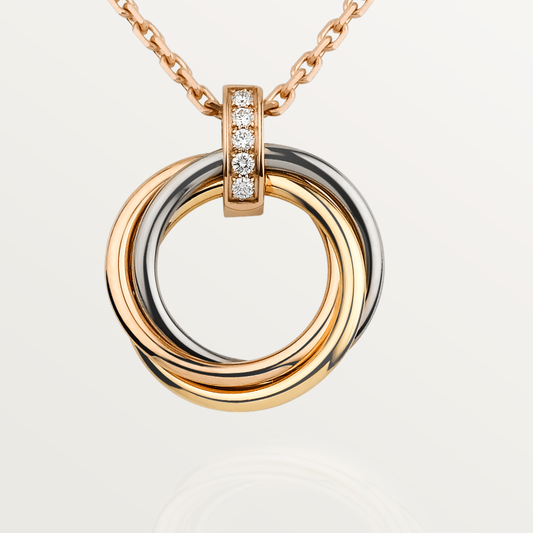 [Mystic Crown]TRINITY NECKLACE GOLD  DIAMONDS