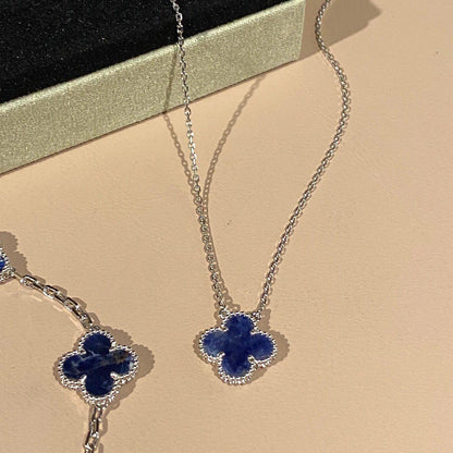 [Mystic Crown]CLOVER 15MM PIETERSITE NECKLACE SILVER