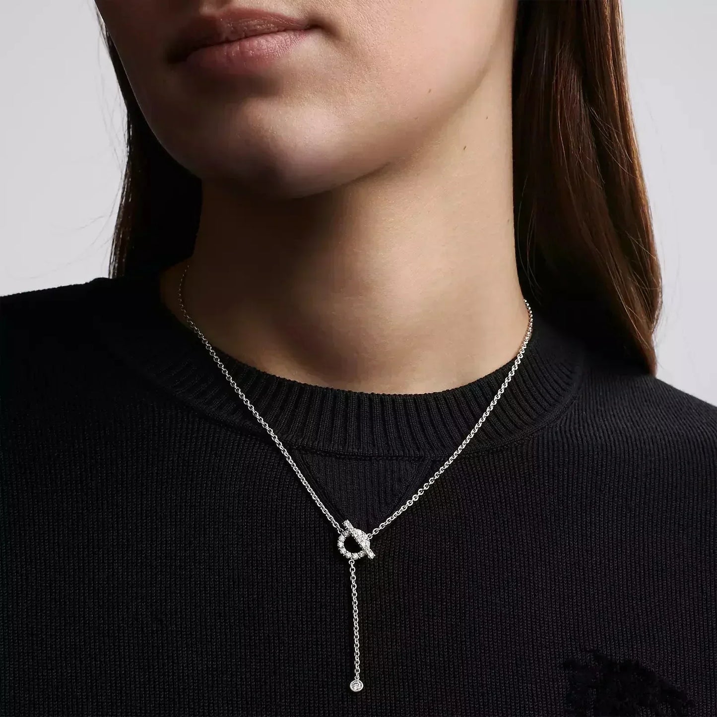 [Mystic Crown]FINESSE SILVER DIAMOND NECKLACE