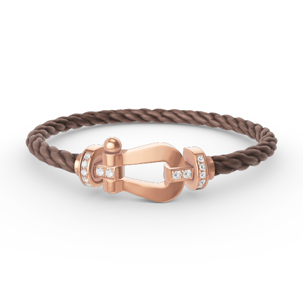 [Mystic Crown]FORCE LARGE HORSESHOE HALF DIAMOND BRACELET ROSE GOLD