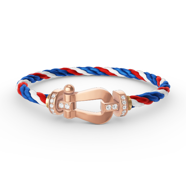 [Mystic Crown]FORCE LARGE HORSESHOE HALF DIAMOND BRACELET ROSE GOLD
